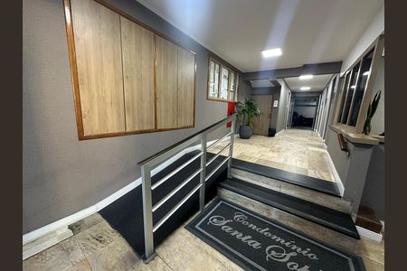 Hall de entrada de apartamento para alugar com 1 quarto, 43m² em Boa Vista, São Vicente