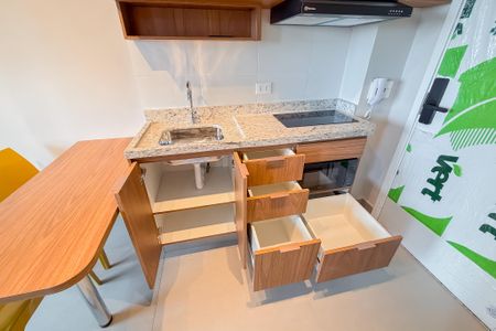 Cozinha - Armários de kitnet/studio para alugar com 1 quarto, 27m² em Ipiranga, São Paulo