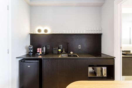Cozinha de kitnet/studio para alugar com 1 quarto, 32m² em Indianópolis, São Paulo