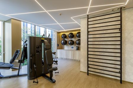 Área comum - Academia de kitnet/studio para alugar com 1 quarto, 32m² em Indianópolis, São Paulo