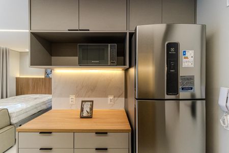 Cozinha de kitnet/studio para alugar com 1 quarto, 29m² em Centro Histórico de São Paulo, São Paulo