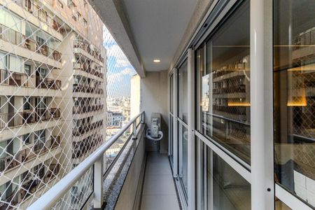 Varanda de kitnet/studio para alugar com 1 quarto, 29m² em Centro Histórico de São Paulo, São Paulo
