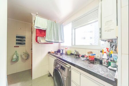 Área de Serviço de apartamento à venda com 3 quartos, 126m² em Vila Scarpelli, Santo André