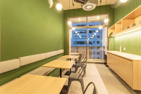 Área comum de kitnet/studio para alugar com 1 quarto, 27m² em Indianópolis, São Paulo