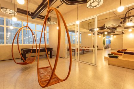Área comum de kitnet/studio para alugar com 1 quarto, 27m² em Indianópolis, São Paulo