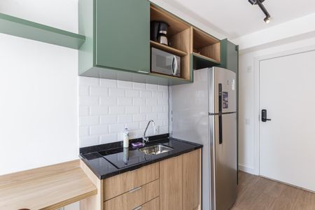 Cozinha de kitnet/studio para alugar com 1 quarto, 25m² em Vila Olímpia, São Paulo