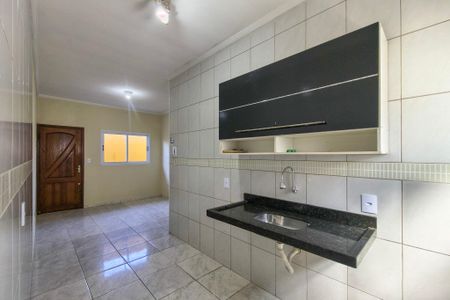 Cozinha  de casa de condomínio para alugar com 1 quarto, 34m² em Nova Mirim, Praia Grande
