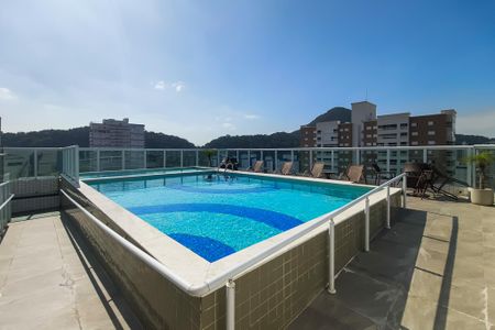 Área comum - Piscina de apartamento para alugar com 1 quarto, 59m² em Canto do Forte, Praia Grande