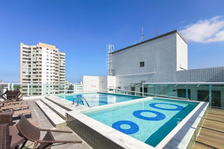 Área comum - Piscina de apartamento para alugar com 1 quarto, 59m² em Canto do Forte, Praia Grande