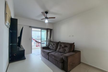 Sala de apartamento para alugar com 1 quarto, 59m² em Canto do Forte, Praia Grande