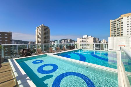 Área comum - Piscina de apartamento para alugar com 1 quarto, 59m² em Canto do Forte, Praia Grande