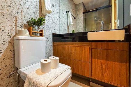 Apartamento à venda com 80m², 1 quarto e 1 vaga Apartamento à venda com 80m², 1 quarto e 1 vagaBanheiro social