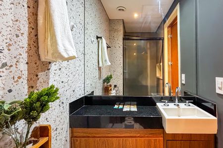 Apartamento à venda com 80m², 1 quarto e 1 vaga Apartamento à venda com 80m², 1 quarto e 1 vagaBanheiro social