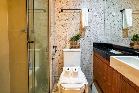 Apartamento à venda com 80m², 1 quarto e 1 vaga Apartamento à venda com 80m², 1 quarto e 1 vagaBanheiro social