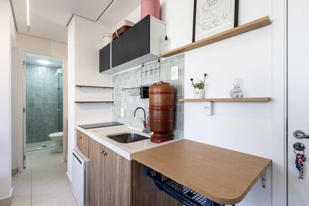 Cozinha de apartamento à venda com 1 quarto, 28m² em Lapa, São Paulo