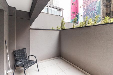 Varanda do Studio de kitnet/studio para alugar com 1 quarto, 28m² em República, São Paulo