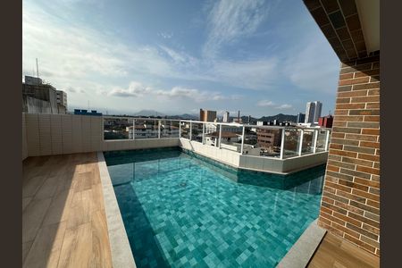 Área comum - Piscina de apartamento para alugar com 2 quartos, 112m² em Parque Bitaru, São Vicente