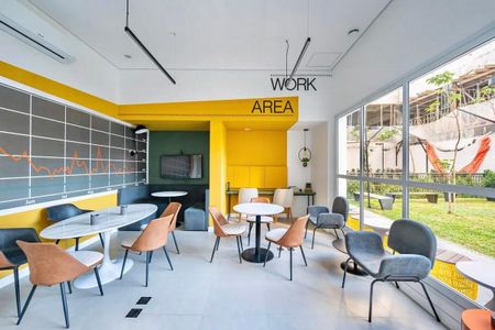 Área comum - Coworking  de kitnet/studio para alugar com 1 quarto, 33m² em Vila Clementino, São Paulo