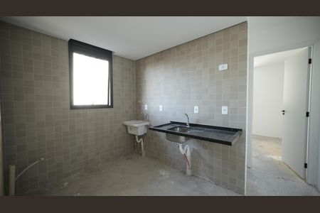 Cozinha de apartamento à venda com 1 quarto, 35m² em Jardim, Santo André