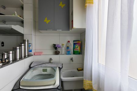 Área de Serviço de apartamento para alugar com 1 quarto, 45m² em Nova Mirim, Praia Grande