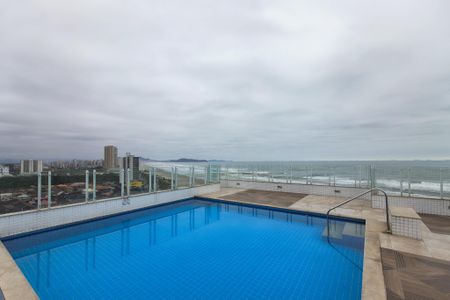Área comum - Piscina de apartamento para alugar com 1 quarto, 45m² em Nova Mirim, Praia Grande