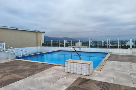 Área comum - Piscina de apartamento para alugar com 1 quarto, 45m² em Nova Mirim, Praia Grande