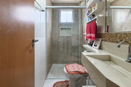 Banheiro de apartamento para alugar com 1 quarto, 45m² em Nova Mirim, Praia Grande