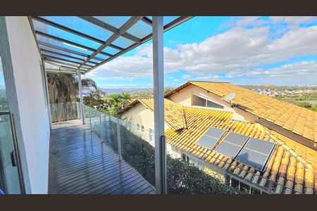 Varanda suíte 1 de casa de condomínio à venda com 6 quartos, 409m² em Várzea, Lagoa Santa
