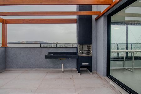 Área comum - Churrasqueira de kitnet/studio para alugar com 1 quarto, 33m² em Cristo Redentor, Porto Alegre