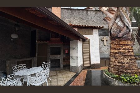Área comum - Churrasqueira de kitnet/studio para alugar com 1 quarto, 116m² em Quarteirão Ingelheim, Petrópolis