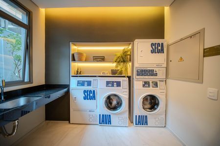 Studio para alugar com 31m², 1 quarto e sem vaga Studio para alugar com 31m², 1 quarto e sem vagaLavanderia