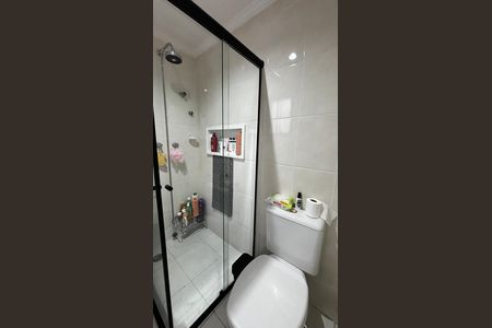 Banheiro da Suíte de apartamento à venda com 3 quartos, 106m² em Vila Gilda, Santo André