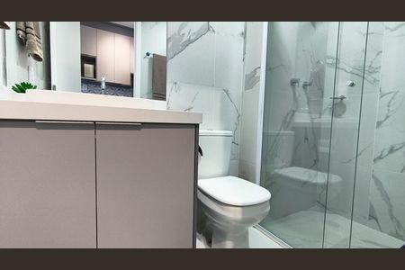 Studio para alugar com 27m², 1 quarto e sem vaga Studio para alugar com 27m², 1 quarto e sem vagaBanheiro