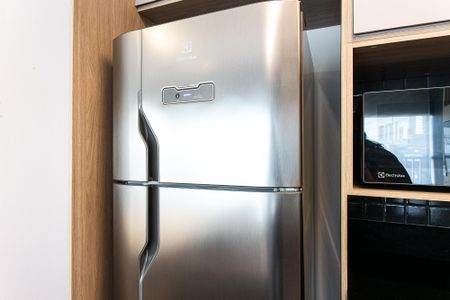 Cozinha - Geladeira de kitnet/studio para alugar com 1 quarto, 34m² em Vila Gomes Cardim, São Paulo