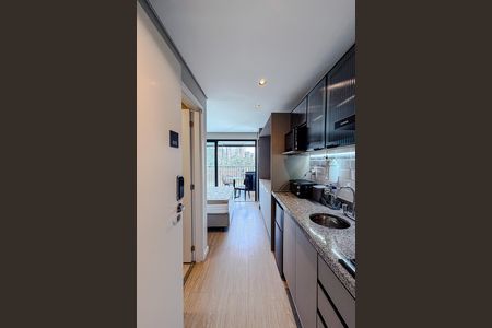 Cozinha de kitnet/studio para alugar com 1 quarto, 21m² em Vila Mariana, São Paulo