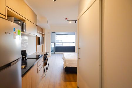 Cozinha de kitnet/studio para alugar com 1 quarto, 40m² em Santo Amaro, São Paulo