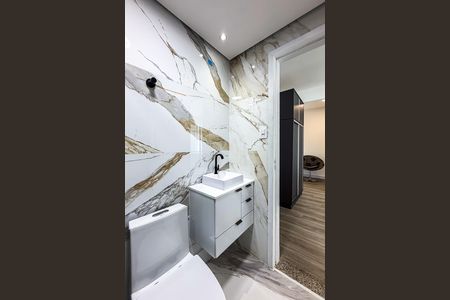 Banheiro de kitnet/studio para alugar com 1 quarto, 35m² em Vila Prudente, São Paulo