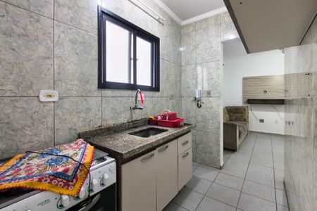 Cozinha de apartamento para alugar com 1 quarto, 40m² em Cidade Ocian, Praia Grande