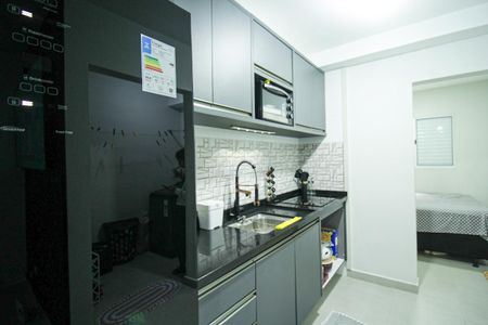 Cozinha de kitnet/studio à venda com 1 quarto, 34m² em Jaguará, São Paulo