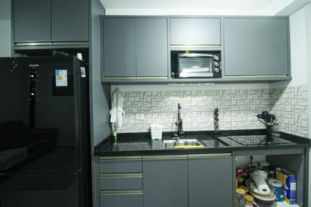 Cozinha de kitnet/studio à venda com 1 quarto, 34m² em Jaguará, São Paulo