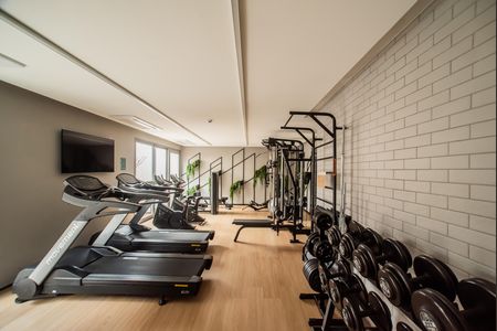Área comum - Academia de kitnet/studio para alugar com 1 quarto, 27m² em Vila Clementino, São Paulo