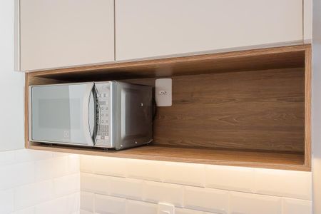 Cozinha de kitnet/studio para alugar com 1 quarto, 25m² em Pinheiros, São Paulo