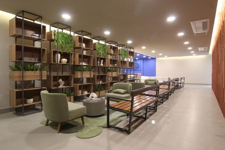 Hall Social de apartamento à venda com 1 quarto, 47m² em Moema, São Paulo