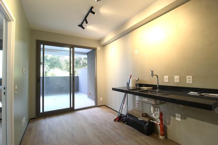 Sala/Cozinha de apartamento à venda com 1 quarto, 47m² em Moema, São Paulo