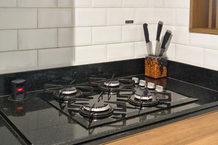 Cozinha de apartamento para alugar com 2 quartos, 83m² em Maracanã, Praia Grande