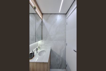 Banheiro da Suíte de apartamento à venda com 1 quarto, 40m² em Vila Dom Pedro I, São Paulo