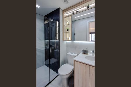 Apartamento para alugar com 40m², 1 quarto e sem vaga Apartamento para alugar com 40m², 1 quarto e sem vagaBanheiro da Suíte