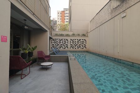 Área comum - Piscina de kitnet/studio para alugar com 1 quarto, 30m² em Paraíso, São Paulo