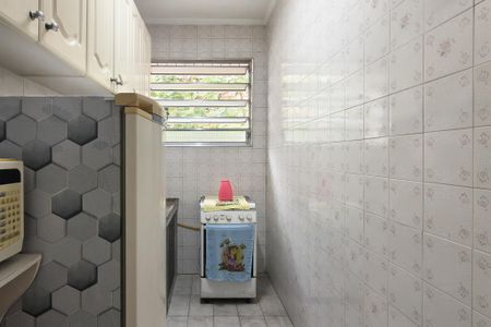 Cozinha de apartamento para alugar com 1 quarto, 50m² em Canto do Forte, Praia Grande