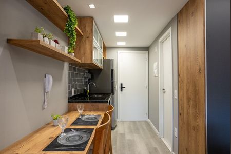 Studio à venda com 26m², 1 quarto e sem vaga Studio à venda com 26m², 1 quarto e sem vagaCozinha